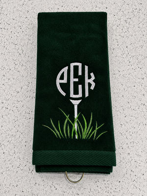Personalized Embroidered Premium Sports Towels for Golf, Bowling, Fitness & More