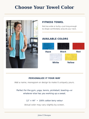 Personalized Embroidered Premium Sports Towels for Golf, Bowling, Fitness & More