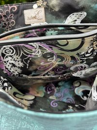 Turquoise Renegade - Western-Inspired Turquoise Faux Leather Handbag with Silver Hardware & Statement Ring Detail