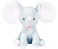 Personalized Blue, Pink or Grey Embroidered Colorful Soft & Cuddly Elephant as a Perfect Easter Gift, or Birthday Gift, or just for everyday