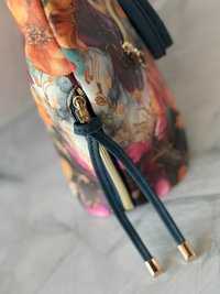 Midnight Bloom Semi-Slouchy Handbag one of a kind multi-color handbag