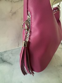 The Rebel Rose Slouchy Handbag in Honeysuckle Pink