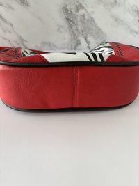 Custom Red, Black & White Slouchy Statement Handbag & Eye/Sun Glass case set - a standout piece to add to your wardrobe