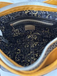 Queen Bee handbag with matching glass/sunglass case - Gold and honeycomb designer inspired bag