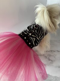 Safari Girl Dog Harness Dress with solid cast D-ring