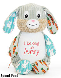 Personalized Harlequin Sensory Puppy or Bunny Rabbit embroidered