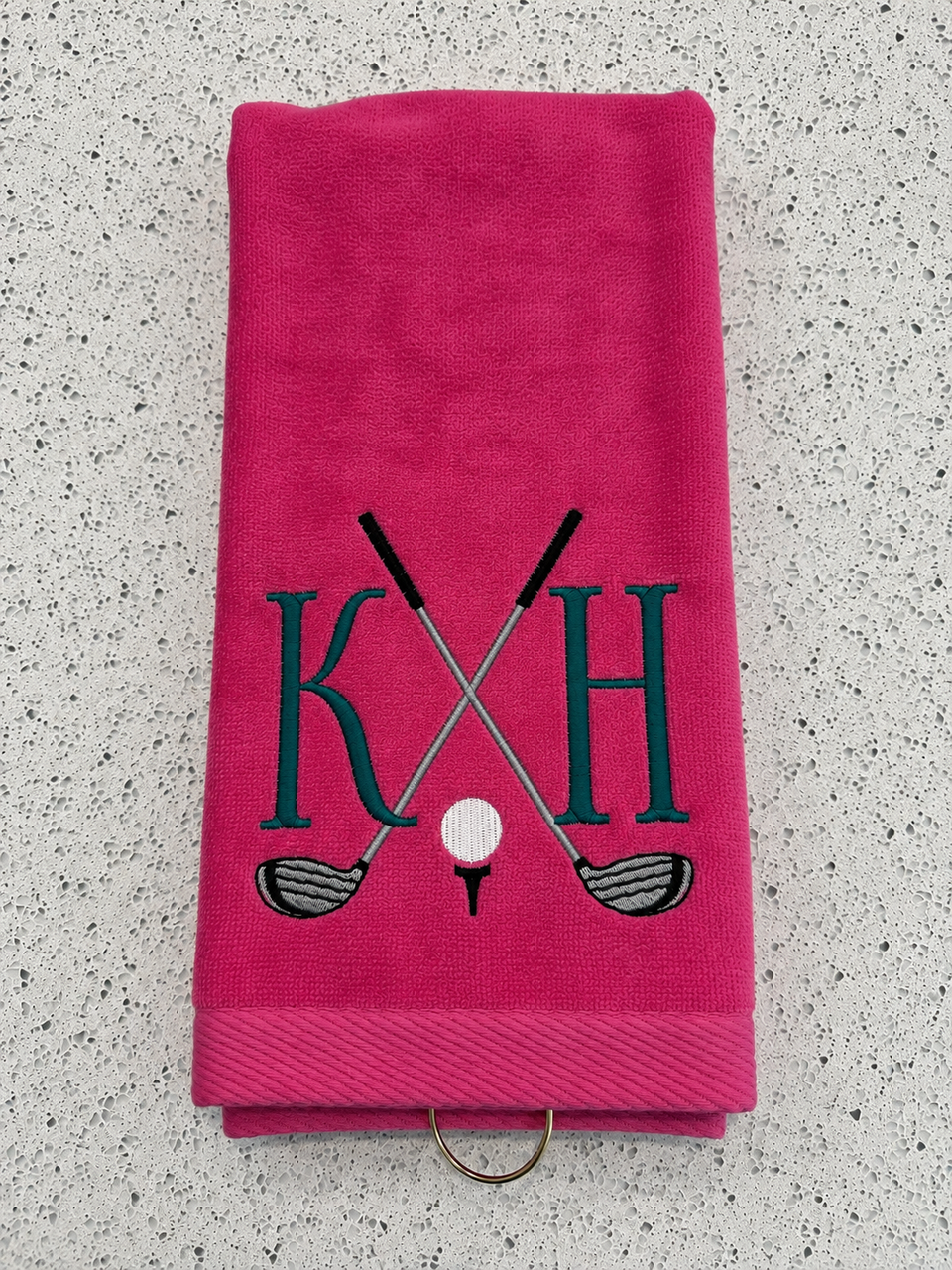 Personalized Embroidered Premium Sports Towels for Golf, Bowling, Fitness & More