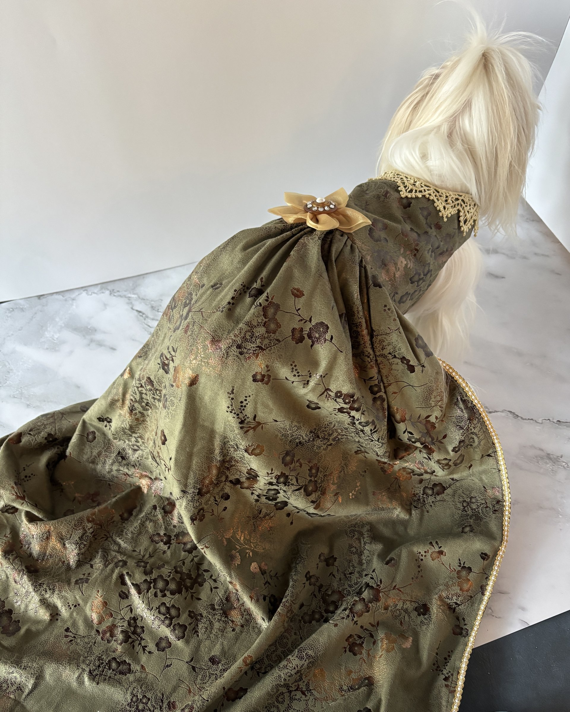 Princess of the Garden Renaissance small breed dog gown/dress