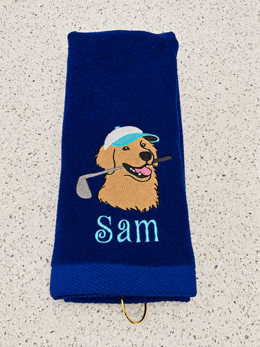 Personalized Embroidered Premium Sports Towels for Golf, Bowling, Fitness & More
